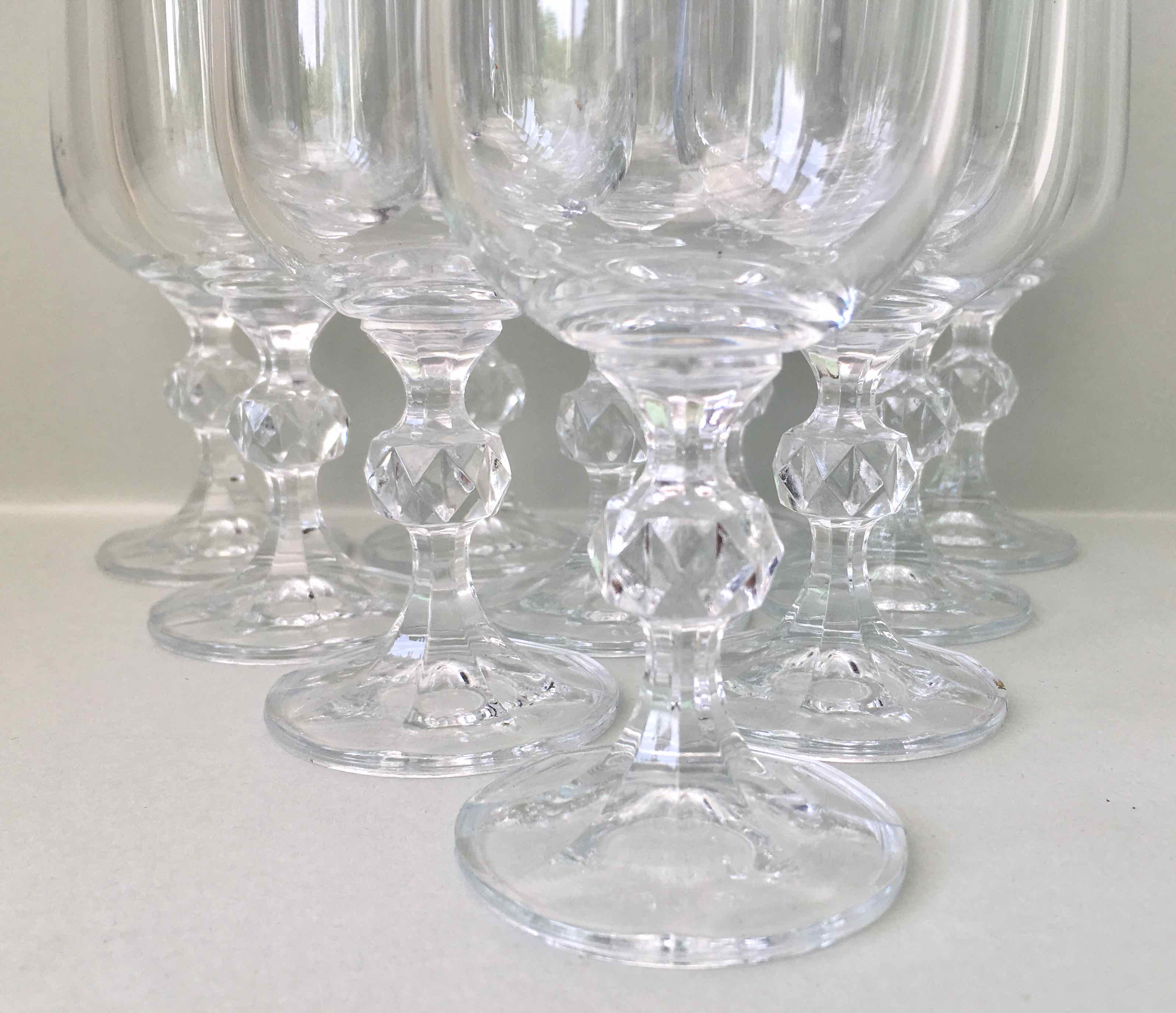 10 crystal champagne flutes