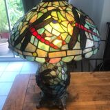 Lampe en verre de vitraux