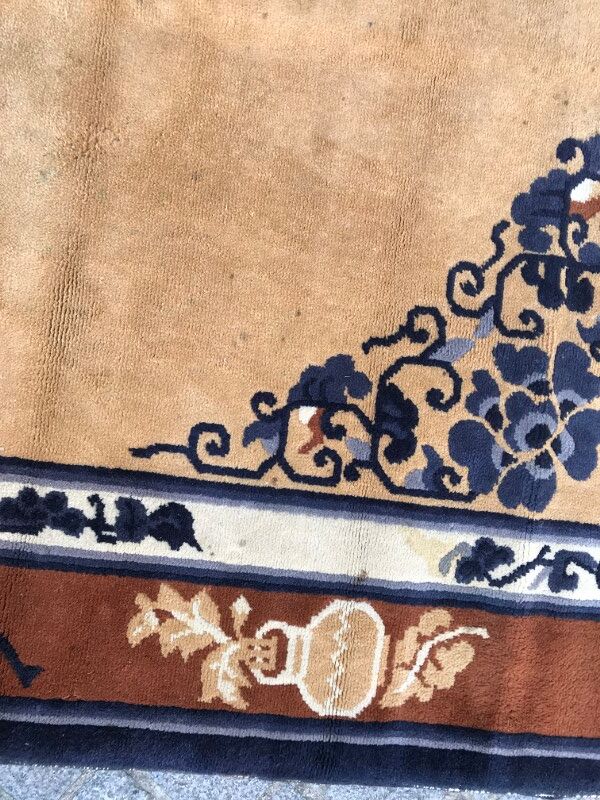 Tapis ancien point noué style chinois 204x310cm