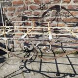 Antique wrought iron bench