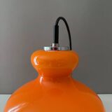 Vintage Peill & Putzler hanging lamp, ceiling lamp orange, space age