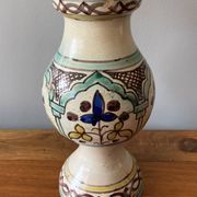 Vase vintage en faïence émaillée du Maroc