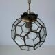 Italian Art Deco glass ceiling light in the shape of a honeycomb, 1950s, Italy.