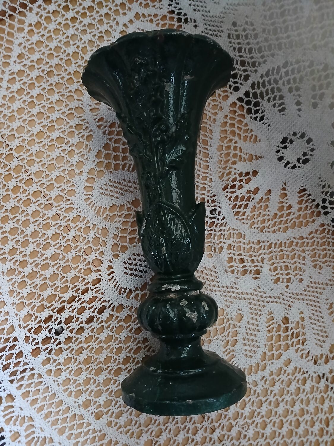 Antique cast iron vase