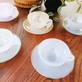 5 tasses arlequin arcopal en opaline
