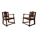 Paire de fauteuils néo-basque