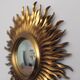 1950s witch's eye mirror in gold leaf "made in France"
