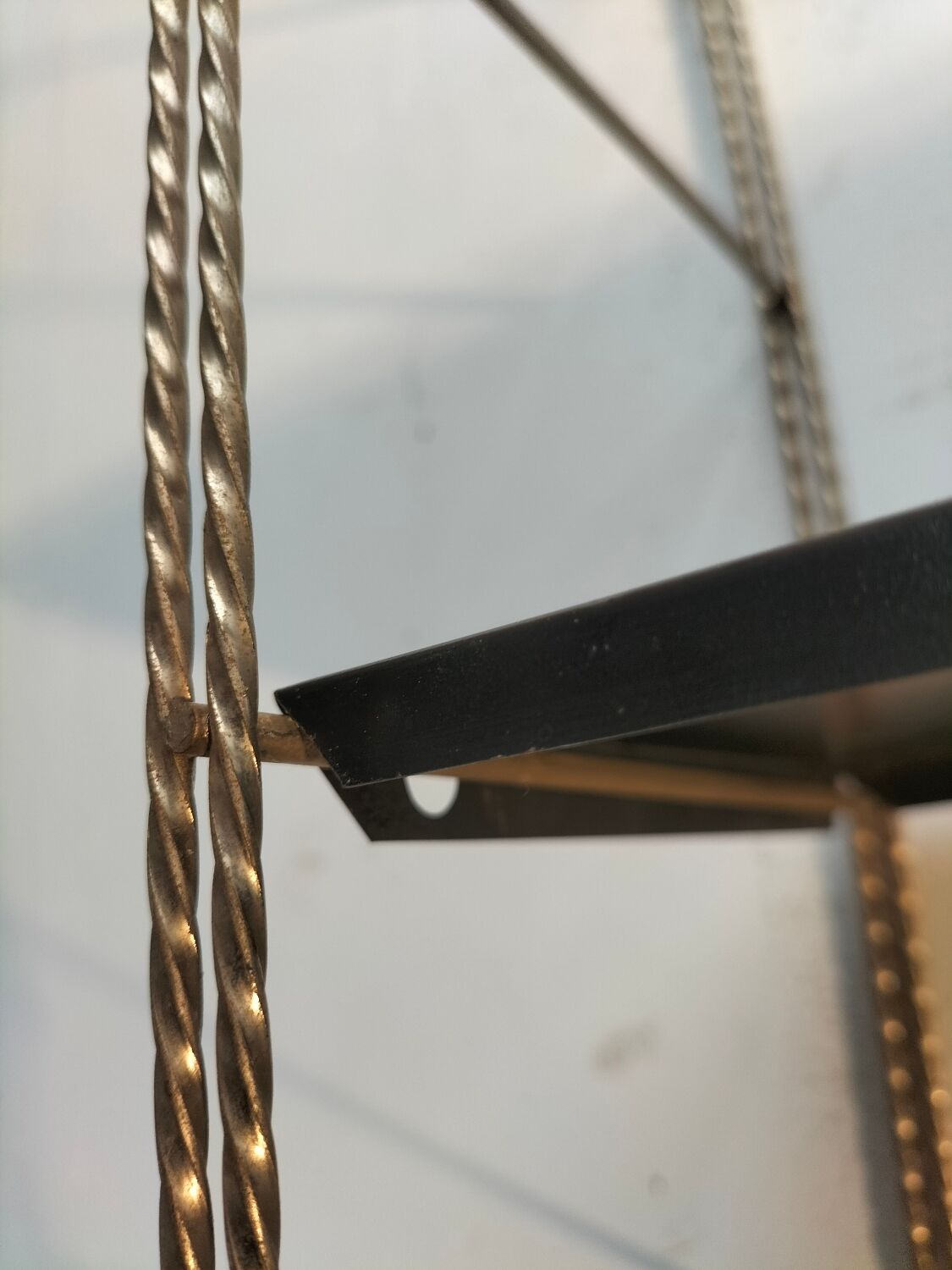 Metal wall shelf