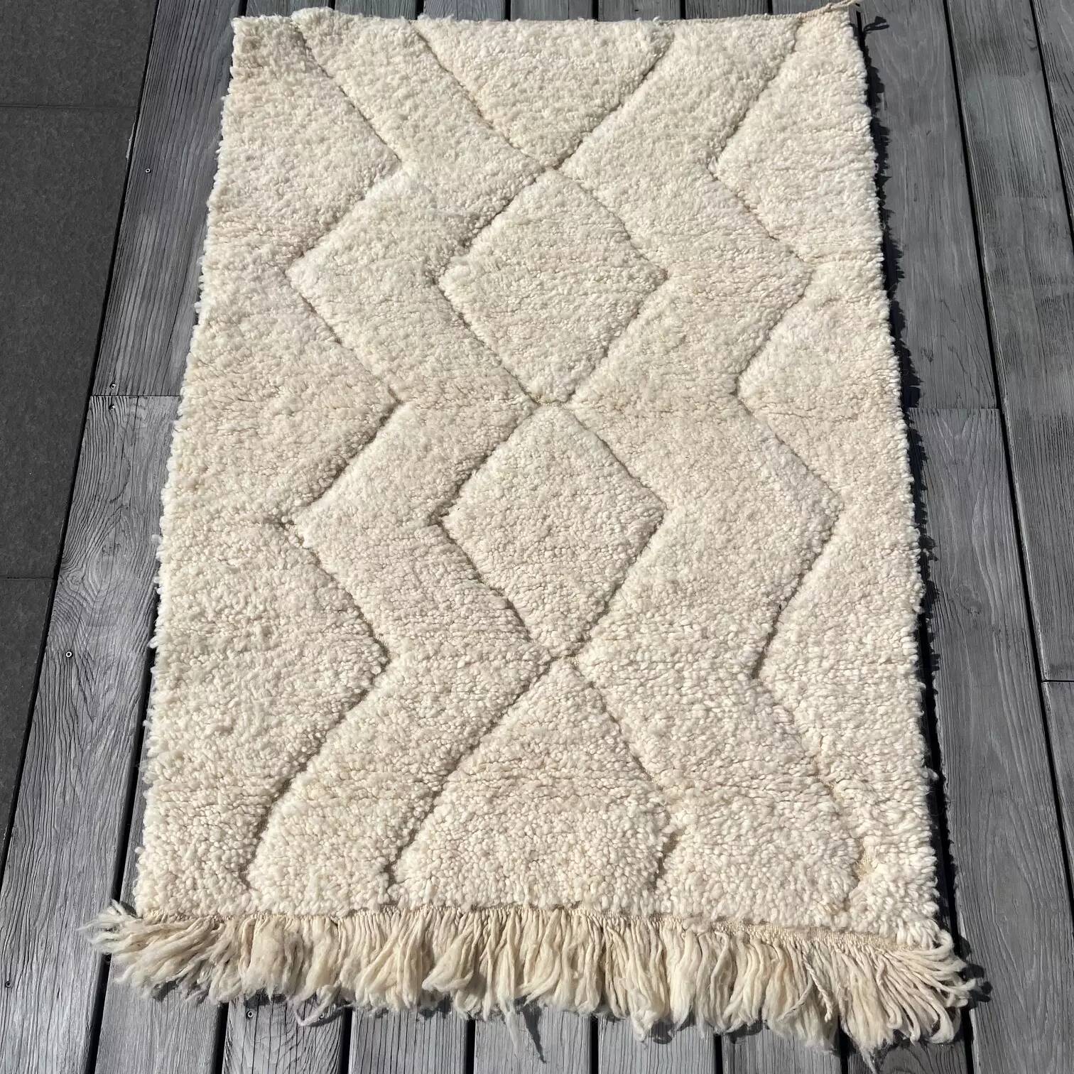 Tapis berbère blanc 2X1m