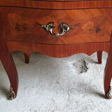 Chiffonnier Louis XV marquetry and marble