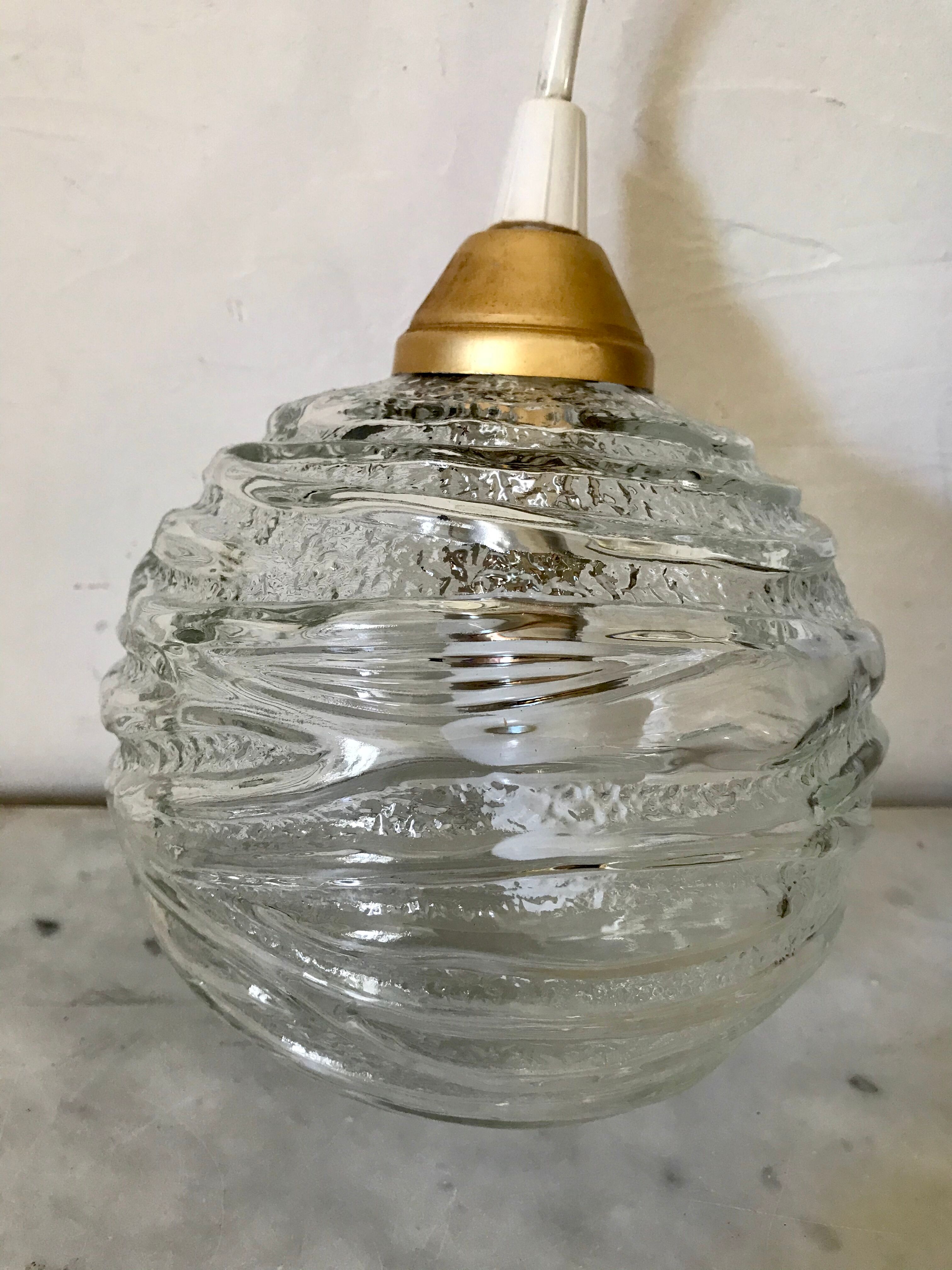 Vintage glass ball suspension