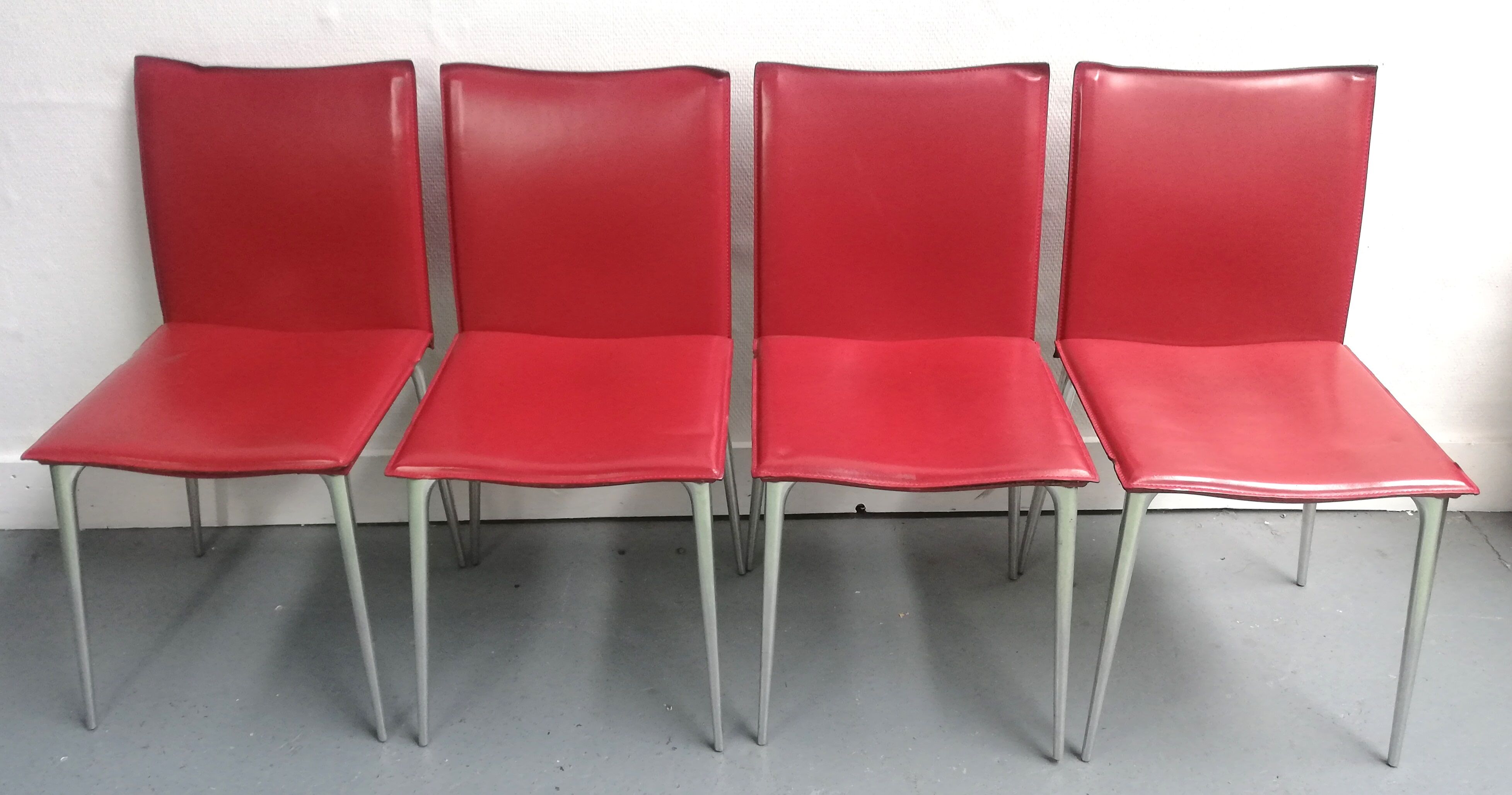 Vintage red leather chair