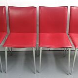 Chaise vintage cuir rouge