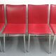 Chaise vintage cuir rouge
