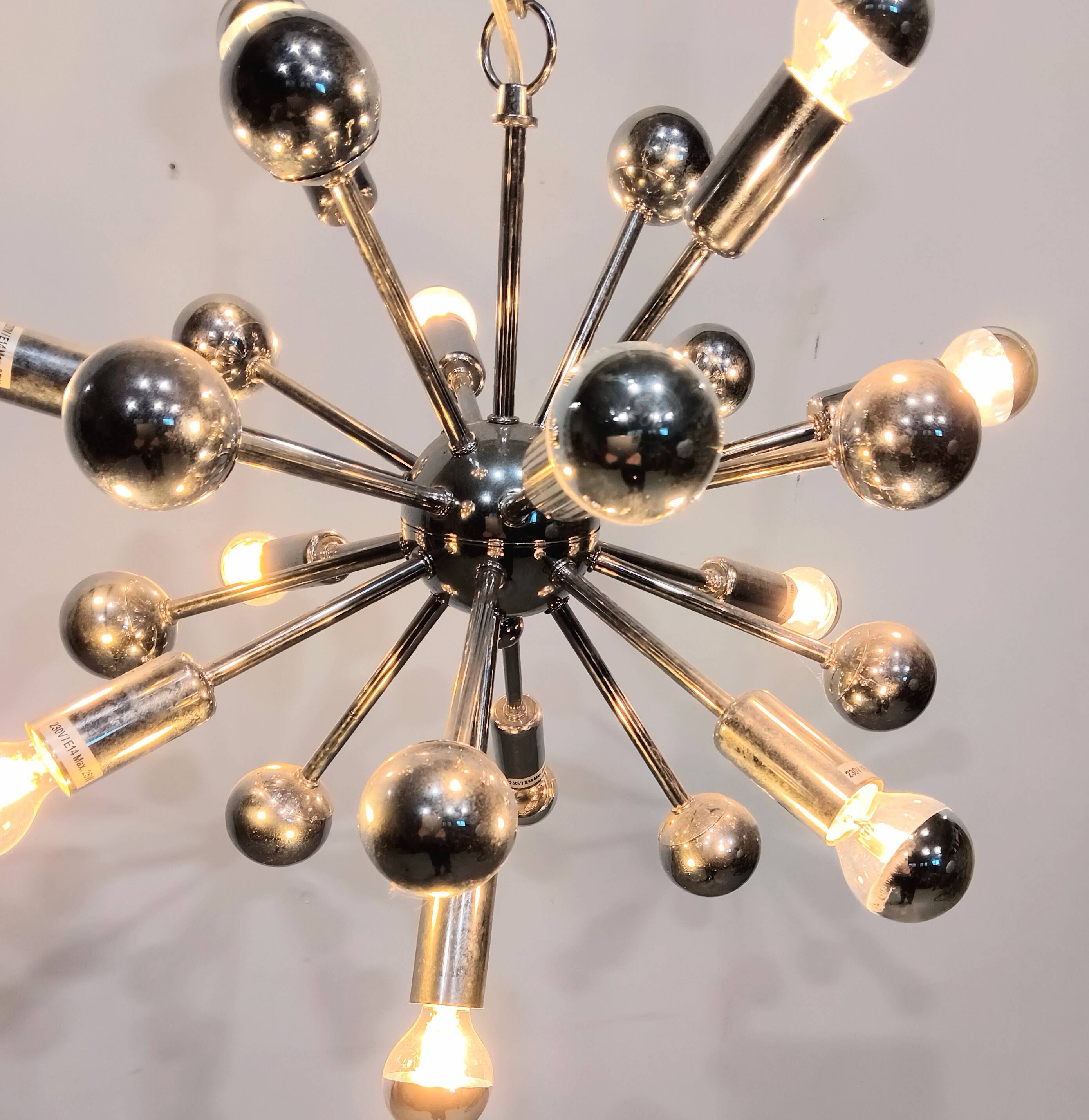 Sputnik luminaire, space-age 1970s