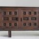 Vintage Brutalist Spanish carved sideboard credenza
