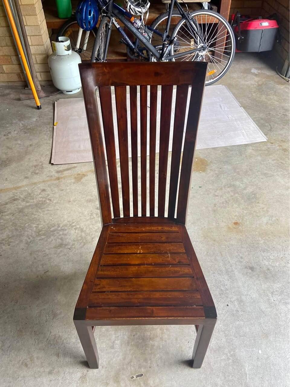 Solid wood chair