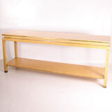Parchment and brass console