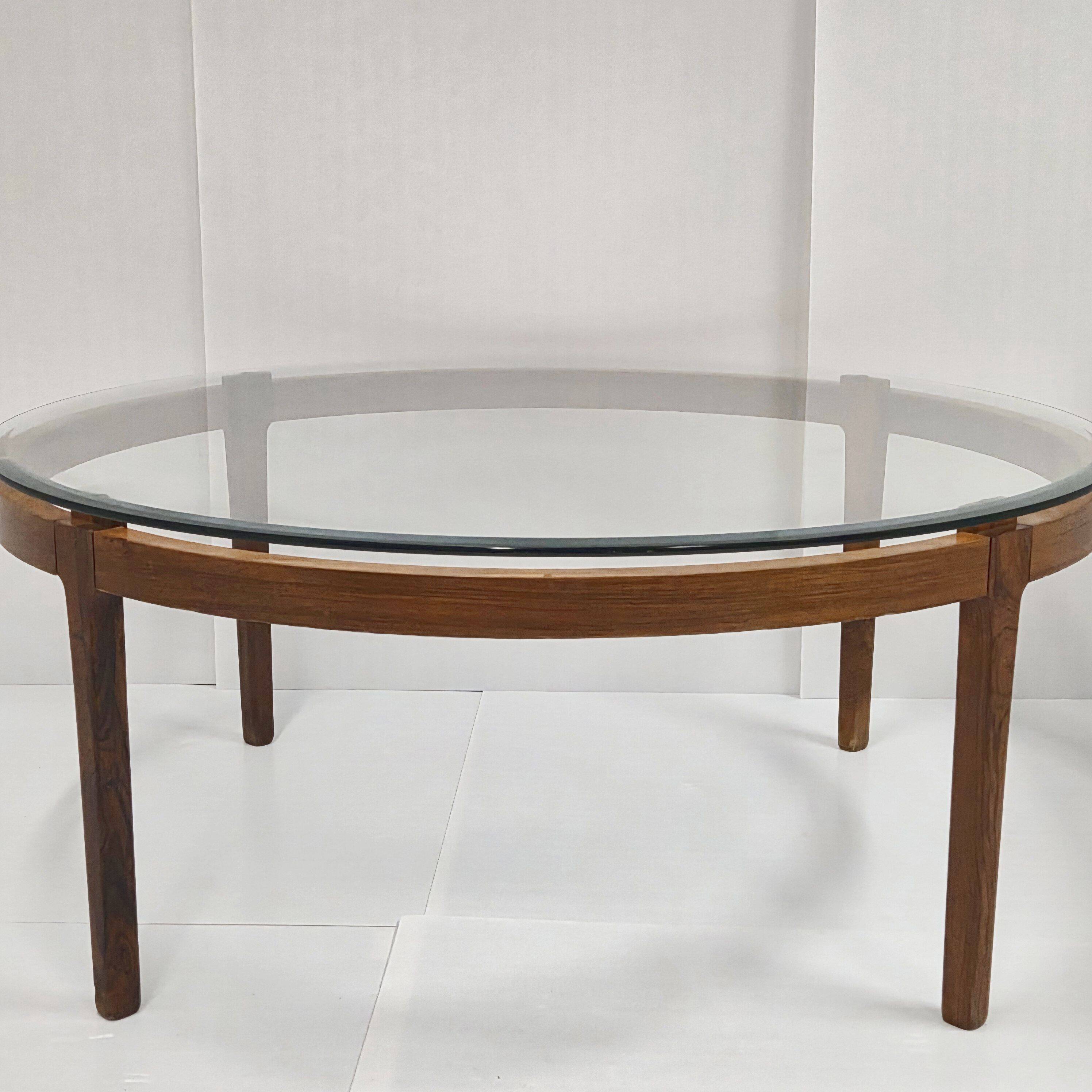 Scandinavian coffee table, 110cm diameter, circa 1960