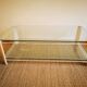 Italian travertine, perspex and glass coffee table, circa 1970