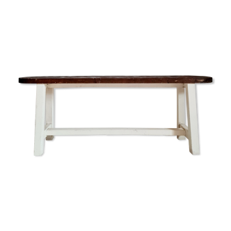 Old wooden farm bench
