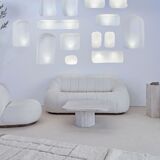 Athena irregular coffee table in natural travertine