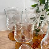Set of 6 Luminarc white wine glasses Antique model