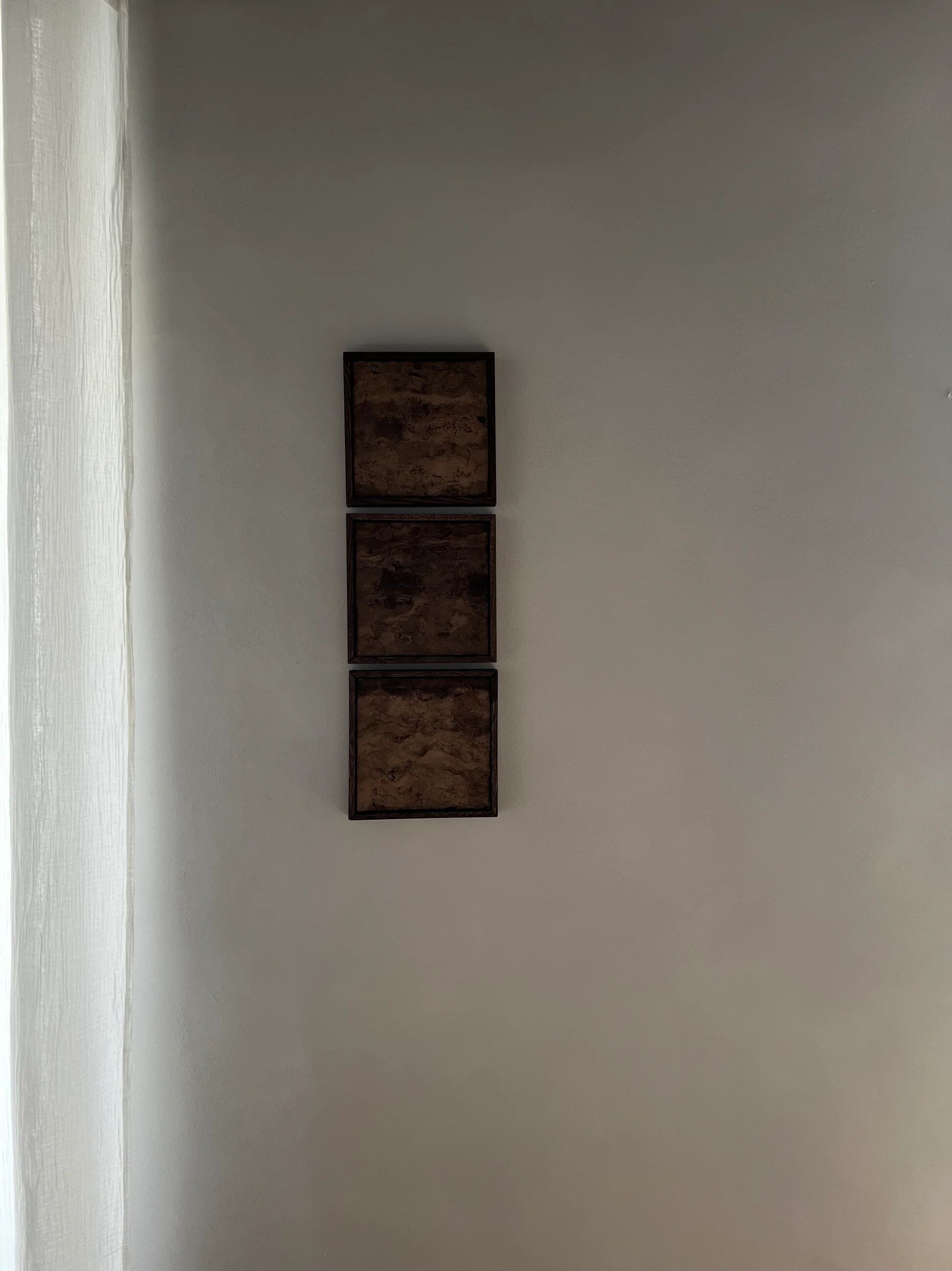 Triptych in bark paper