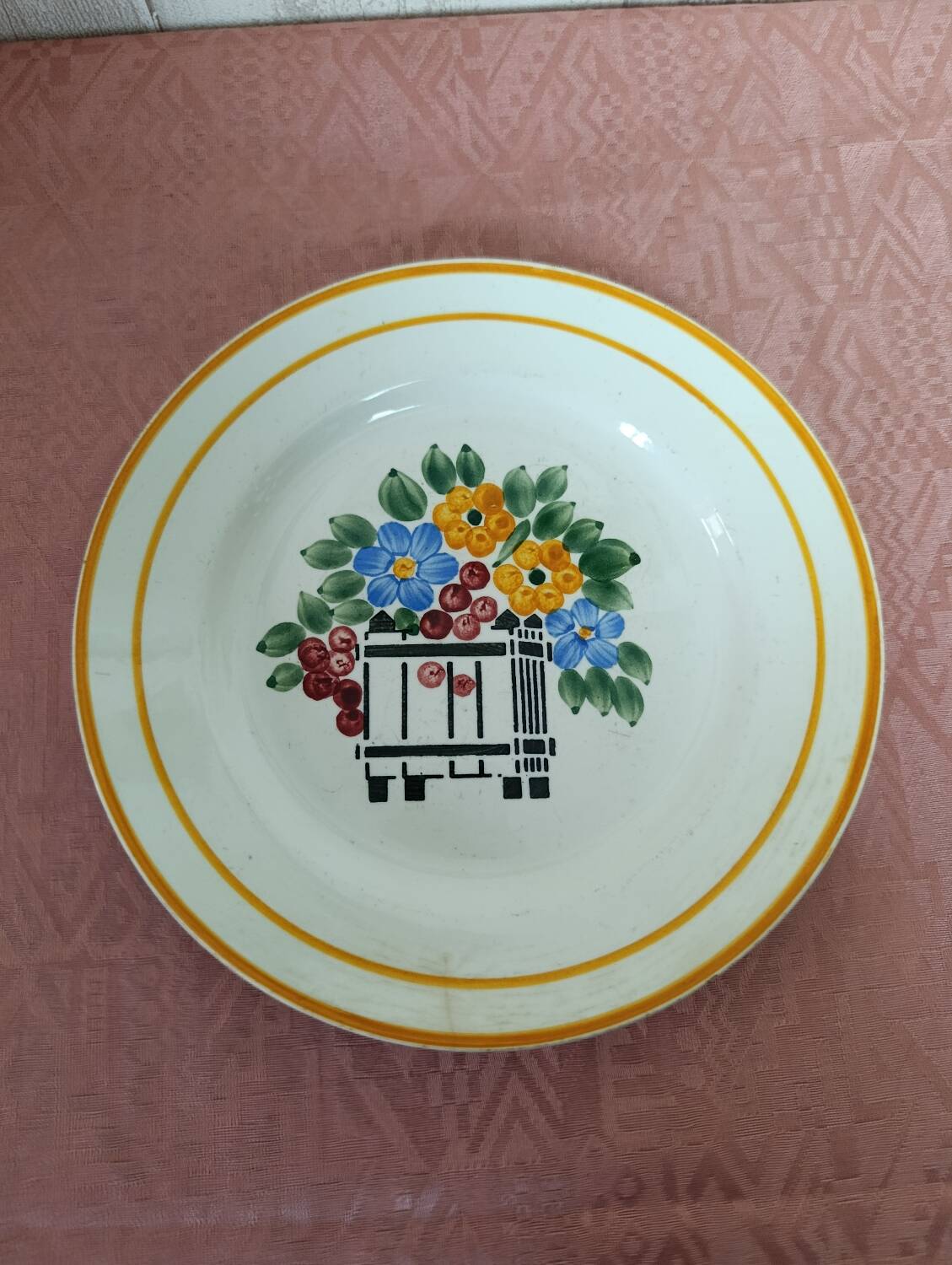 Assiette fleuri HBCM France
