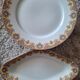 Dessert plate and 2 antique bowls