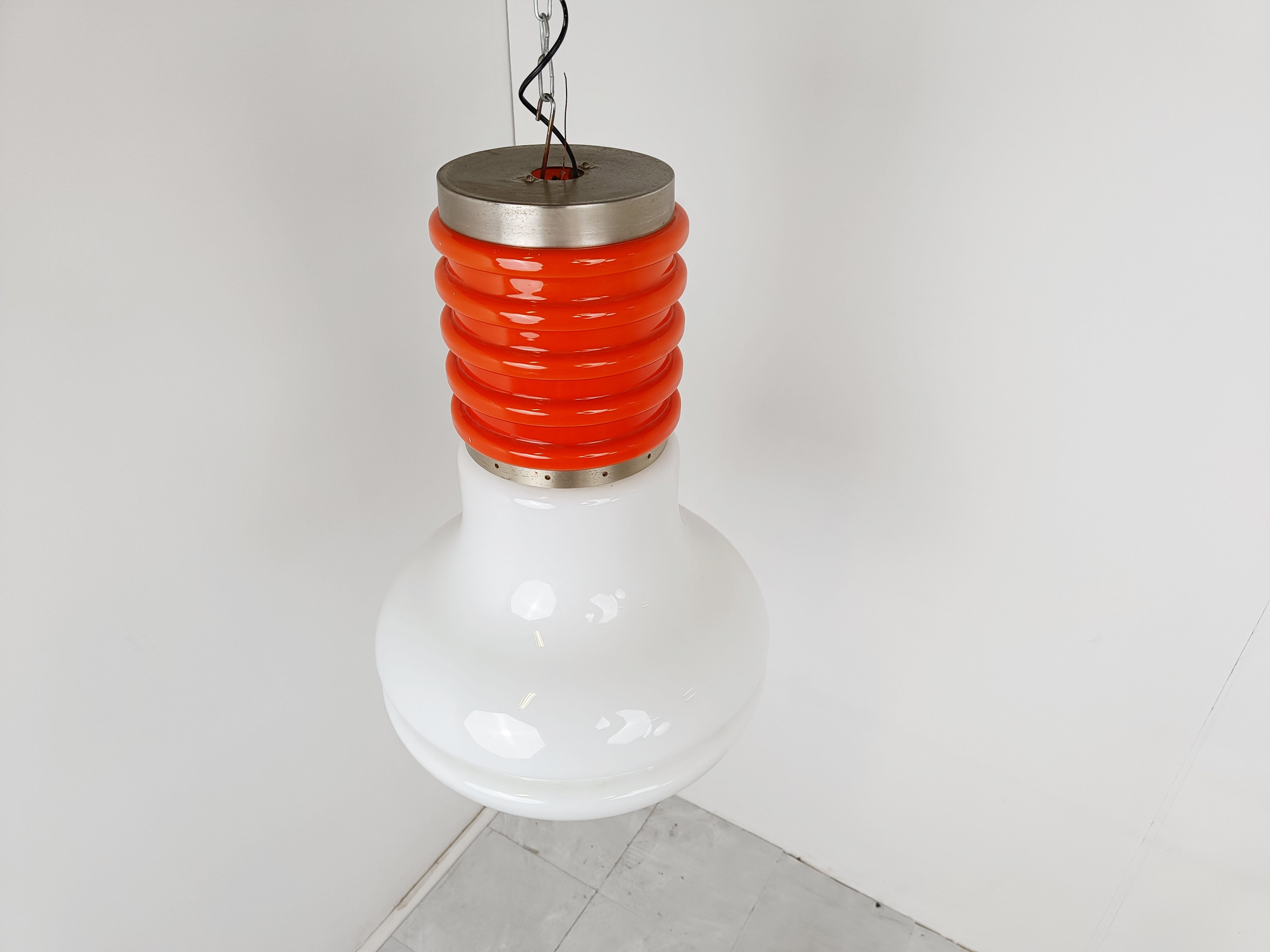 Space age glass pendant light, 1960s