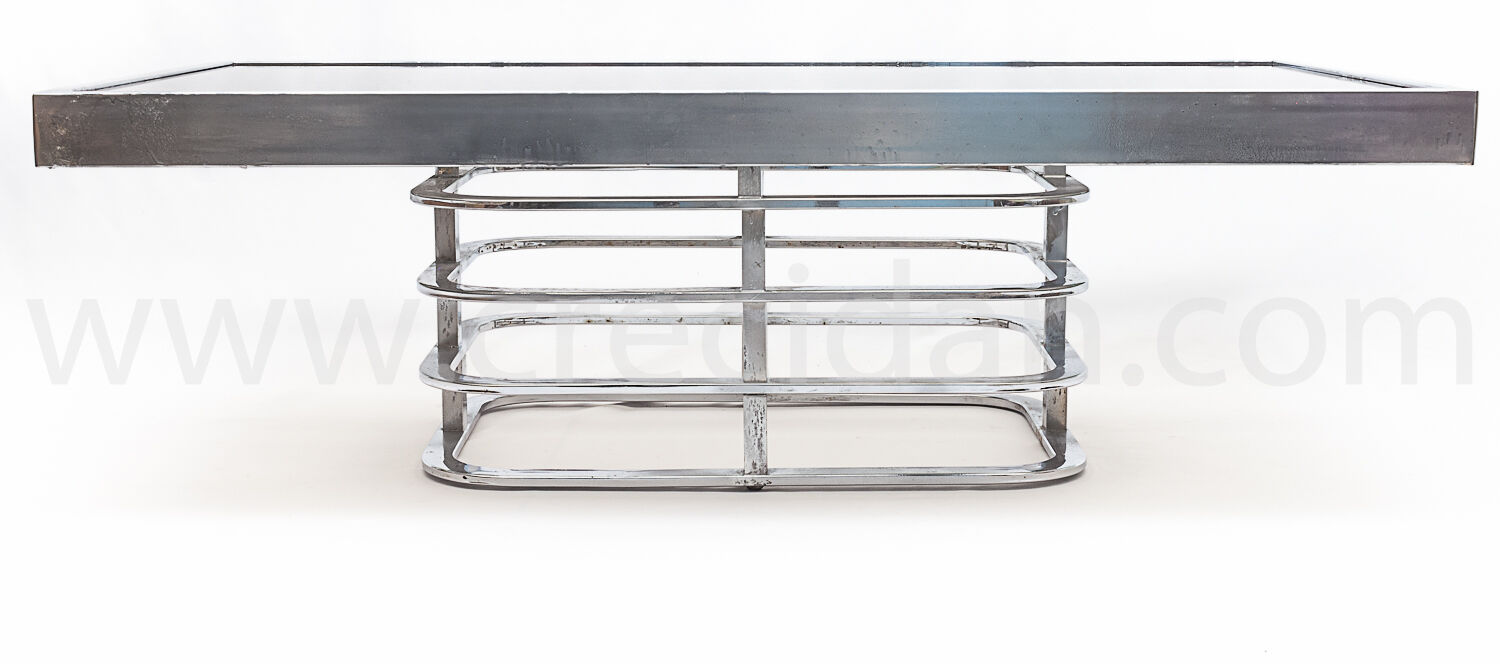 Chrome-designed coffee table