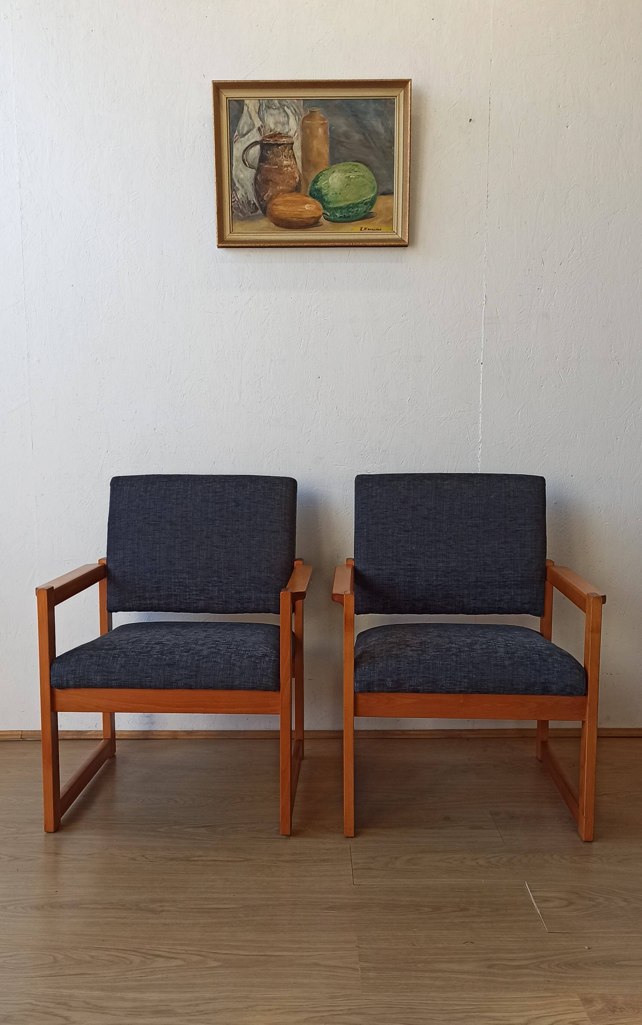 Fauteuils vintage 1970. Ensemble de 2.