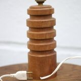 lampe bois, pied de lampe bois vintage, lampe à poser, lampe de salon, lampe de chevet