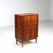 Large Scandinavian chest of drawers in rosewood Denmark 1960