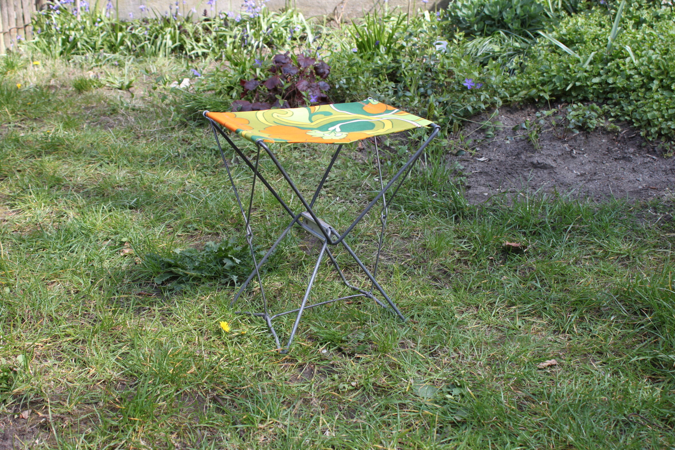 Nomad folding camping stools, France 1950s, set of three.