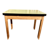 Expandable yellow formica table