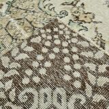 6x9 Light Green & Beige Turkish Vintage Rug, 173x267Cm