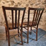 Pair of Luterma beechwood bistro chairs, early 20th century – Made in Estonia
