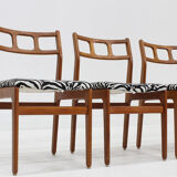 Chaises de salle à manger vintage en teck, style années 1960, lot de 5