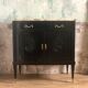 Ancien buffet en bois, marbre blanc