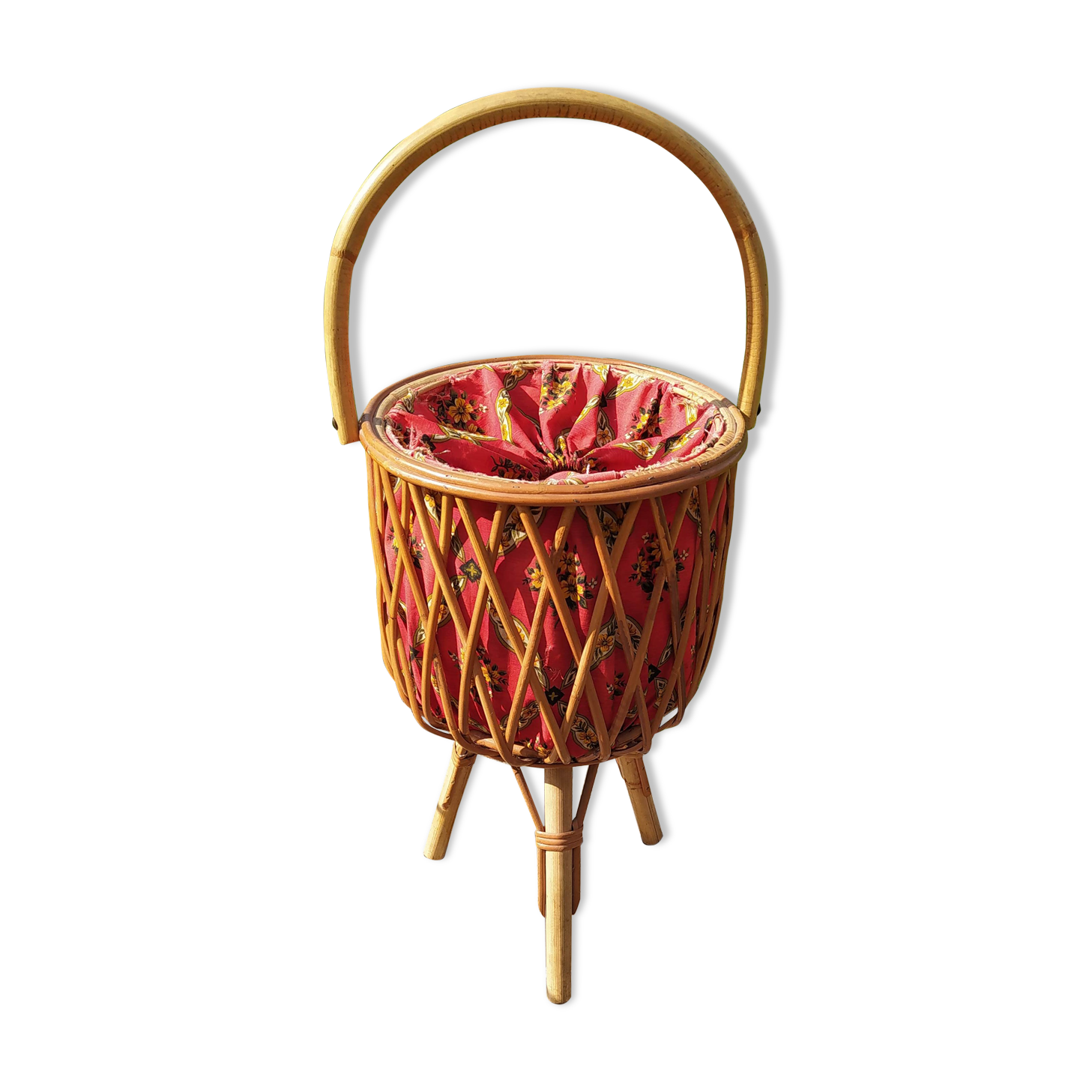 Vintage bamboo and rattan worker