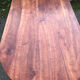 Antique cherry wood farmhouse table with rounded ends