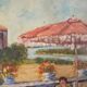 Ancient painting oil canvas pharaohs italy provence sun family