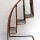 Magazine rack in metal and wicker