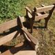 Pair of removable garden armchairs