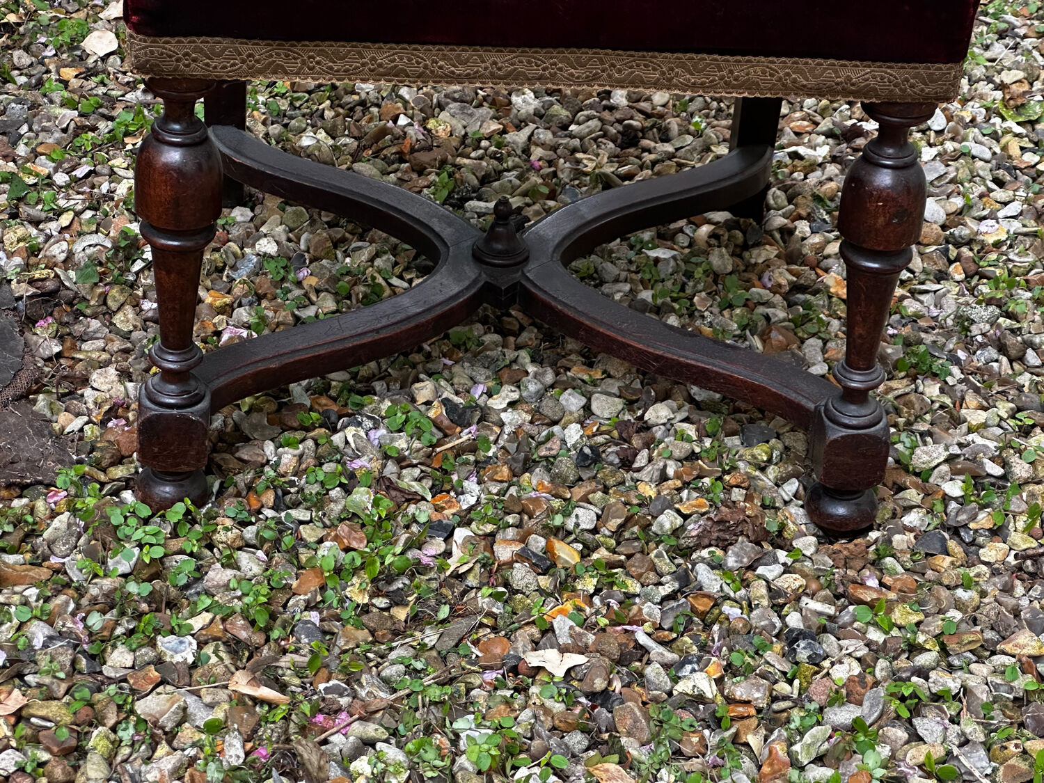 English chair in mahogany, X-shaped legs – 19th century