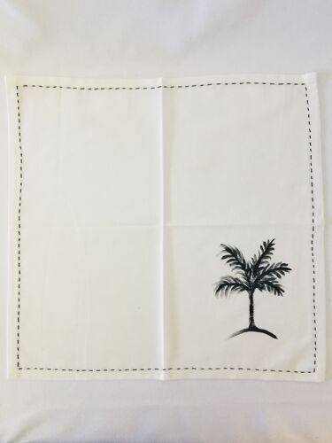 Hand-painted napkins palm tree