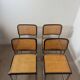 Set of four Marcel Breuer Cesca chairs made in Italy.