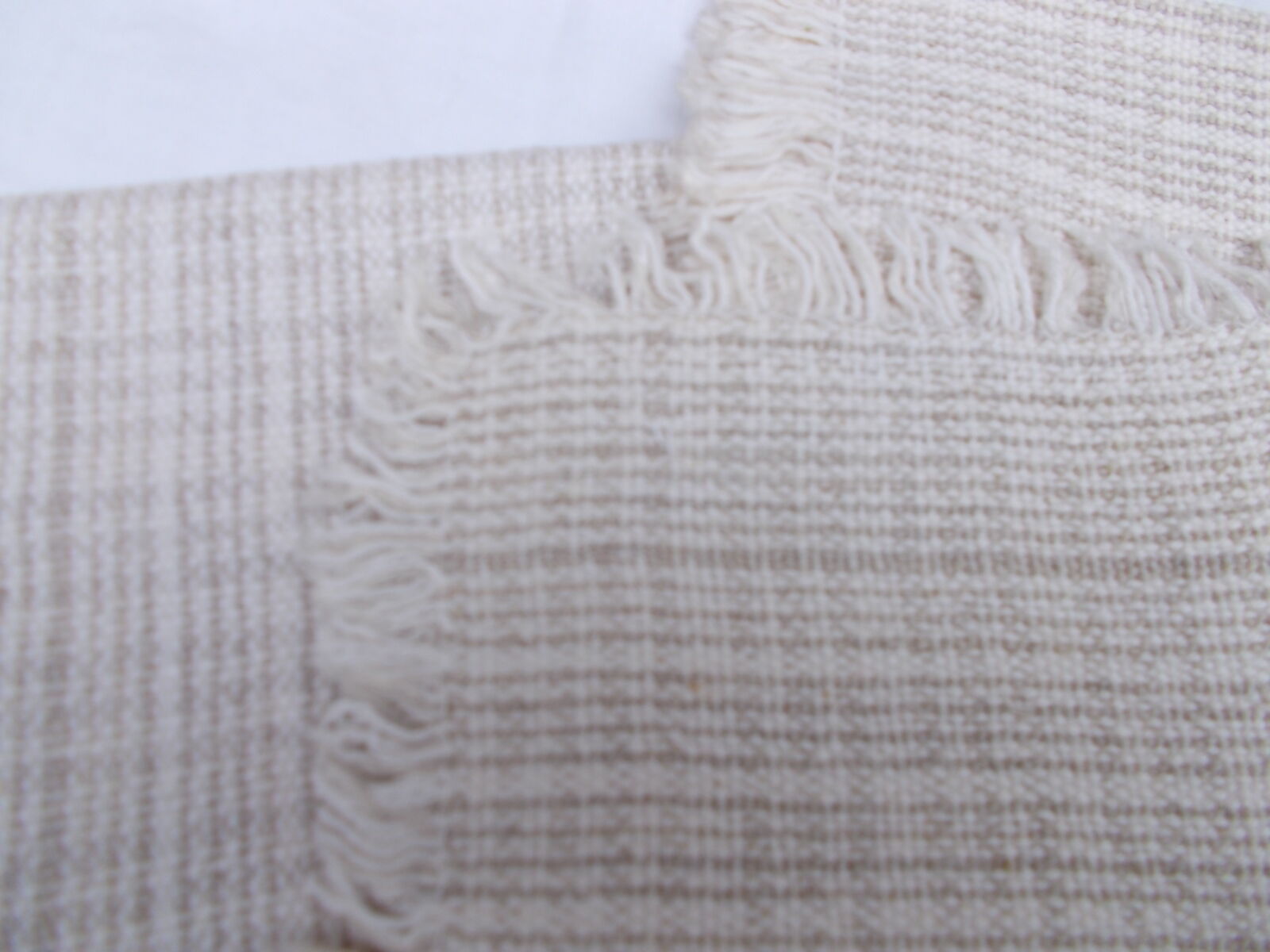 Set of 4 vintage white ecru towels